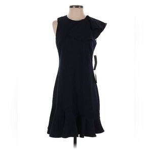 Eliza J Navy Sleeveless Blue Ruffle Dress-  SZ 4